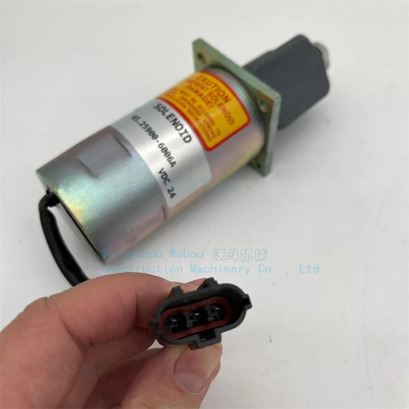 

Fuel pump stop shutdown solenoid 65.25900-6006a 300743-00068 24V for Daewoo Doosan D1146T P158LE P180LE P222LE GENSET