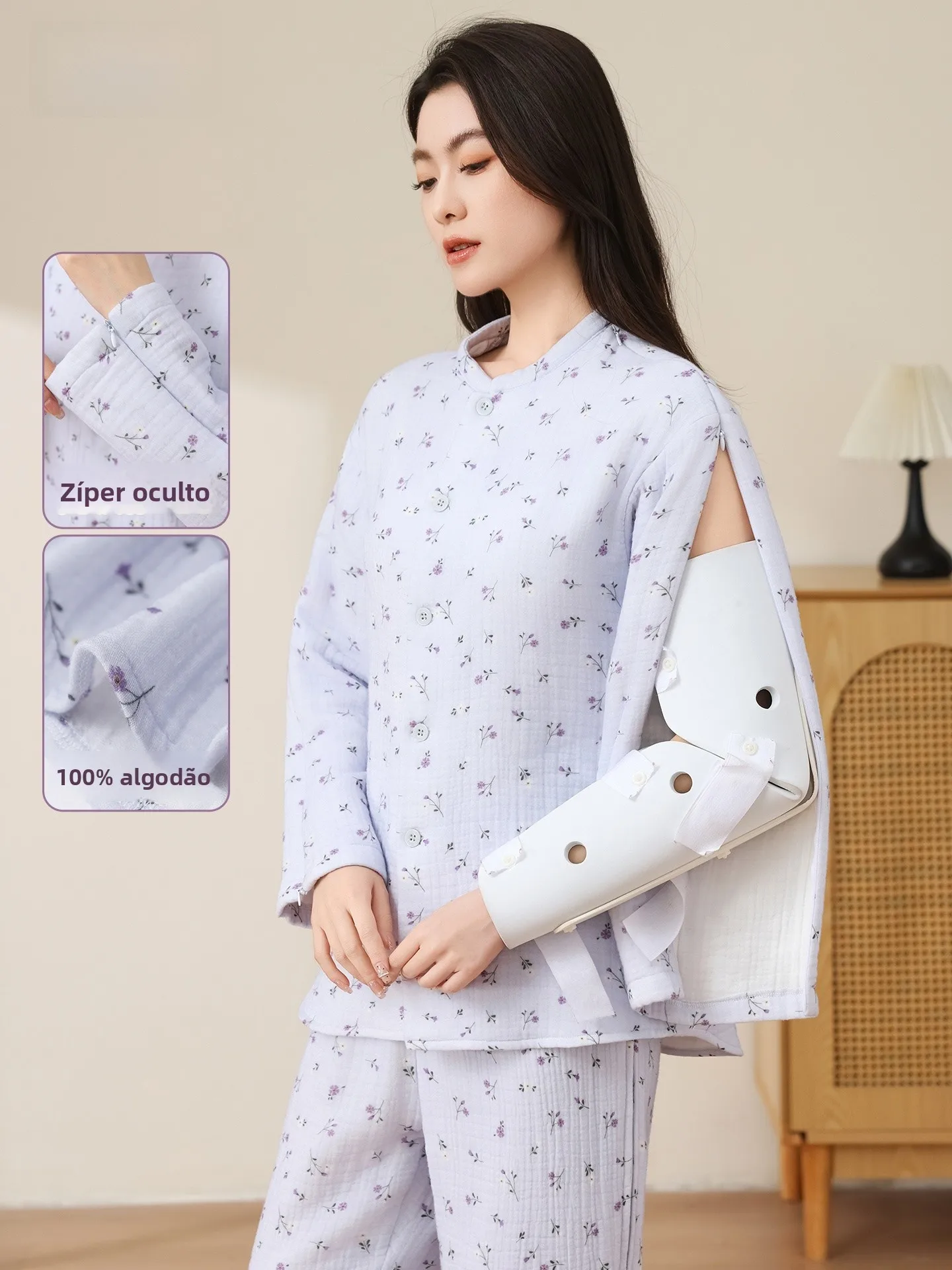 easy-to-wear-and-remove-pure-cotton-caregiver-suit-spring-season-long-sleeve-button-up-straight-leg-pants-suitable-for-outdoo