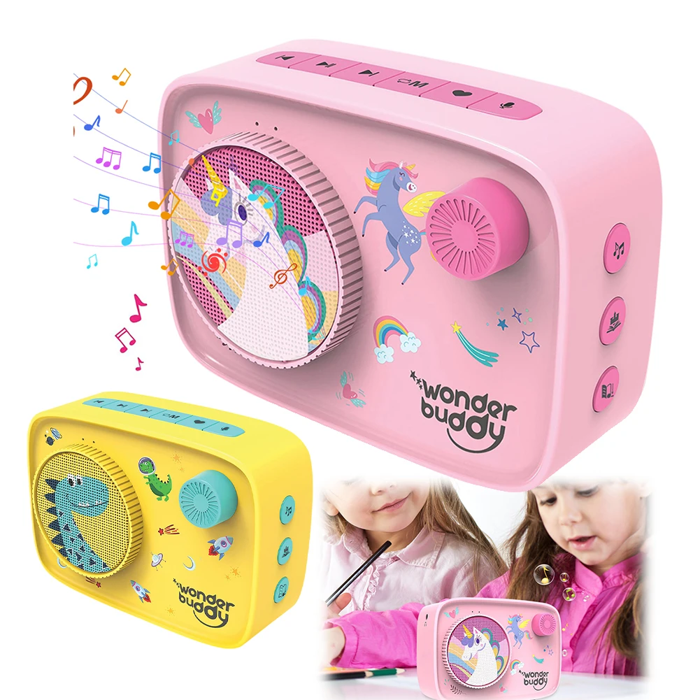 

Kids Story Box Audio Player 500+ Preloaded Stories Kids Screen-Free Audio Player Educational Phonograph for Boys and Girls