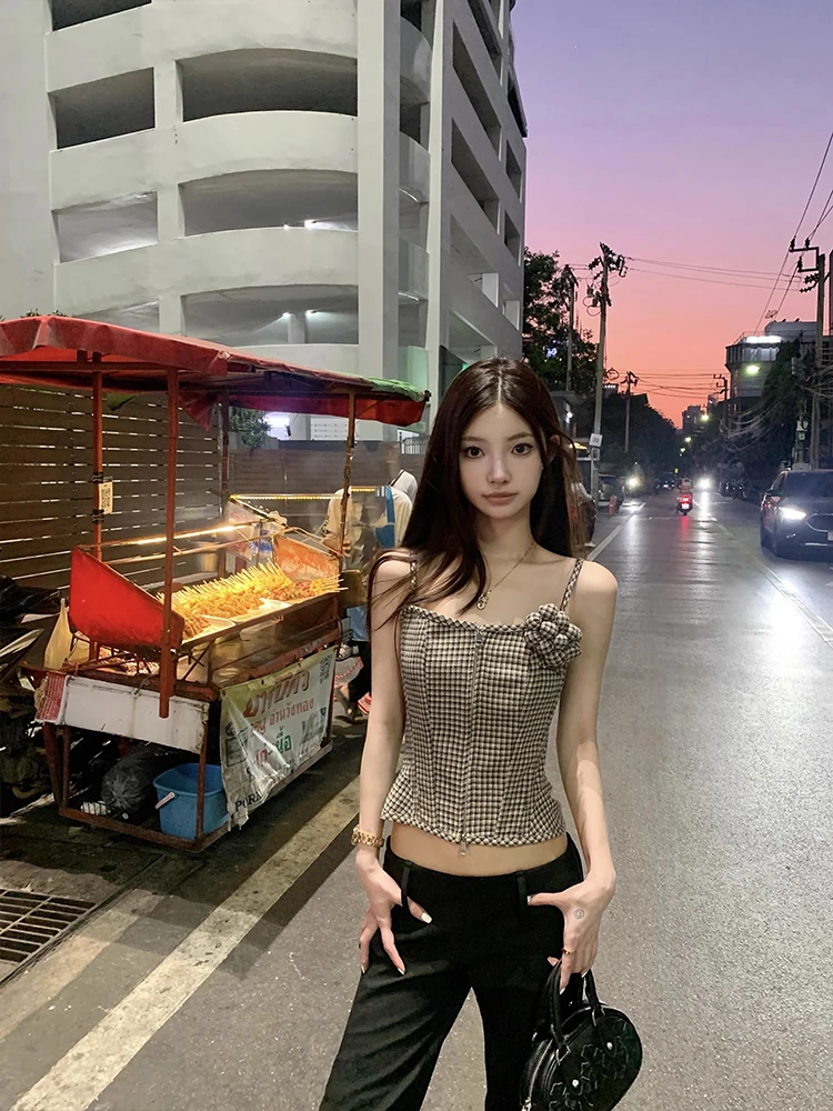 

Регулируемый топ-бюстье Fibone для женщин, новая модель, короткий, в клетку, Wuuus id Museum