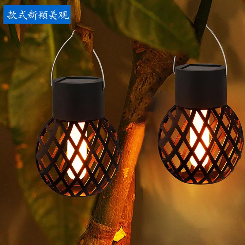 Imagem -04 - Solar Powered Hanging Ball Lamp Balcão Decoração Lâmpada Outdoor Impermeável Pátio Decoração Simulado Jardim Decoração