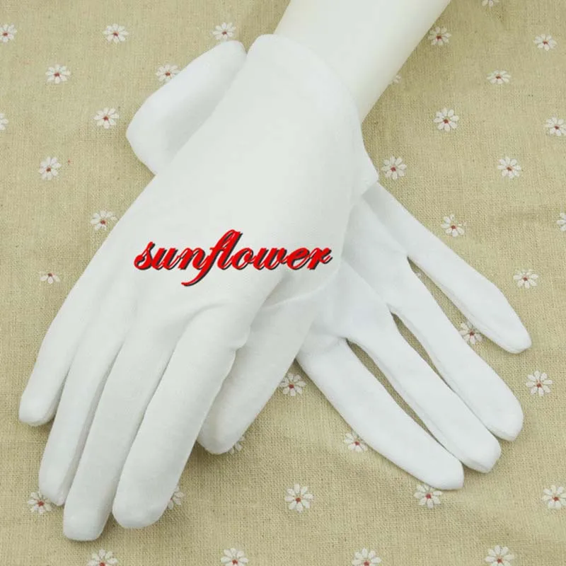 Unisex Women Man Cotton White Gloves for Dance Work s Magicians Jeweler Bridal Christmas Wedding Birthday Cosplay