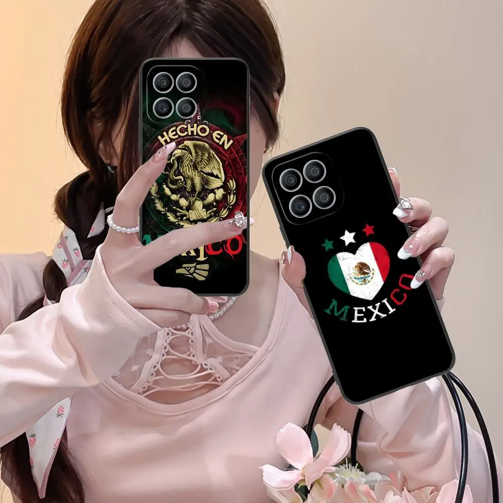 

Mexico Flag Mobile Cell Phone Case for Honor 90 80 70 60 50 30 20 10 9 8 7 Pro S SE Lite 5G Colour Printing Protective Pretty