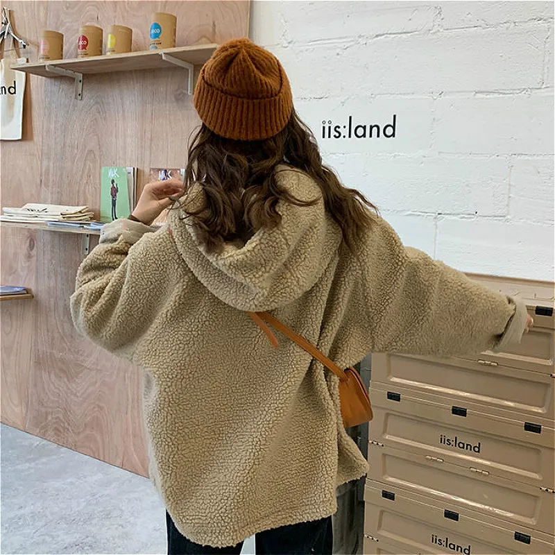 Parkas Women Winter Thicker Soft Kawaii Fashion Ulzzang Ins Girls Outwear Double-side Popular Female Clothing Long Sleeve Basic