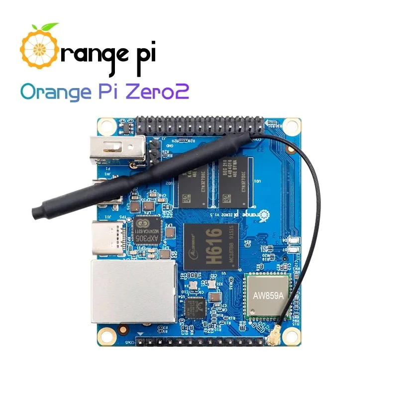 Orange Pi Zero 2 1 GB DDR3 Allwinner H616 Mini-PC WiFi Bluetooth Single Development Board Computer, läuft mit Android 10/Ubuntu/Debian