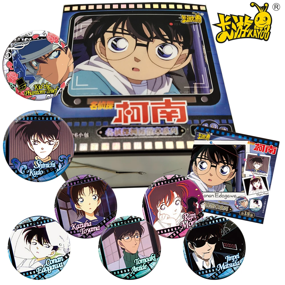 

KAYOU Original Detective Conan Collectible Badges Creative Anime Theme Pendant Backpack Decor Wonderful Gifts for Young Fans