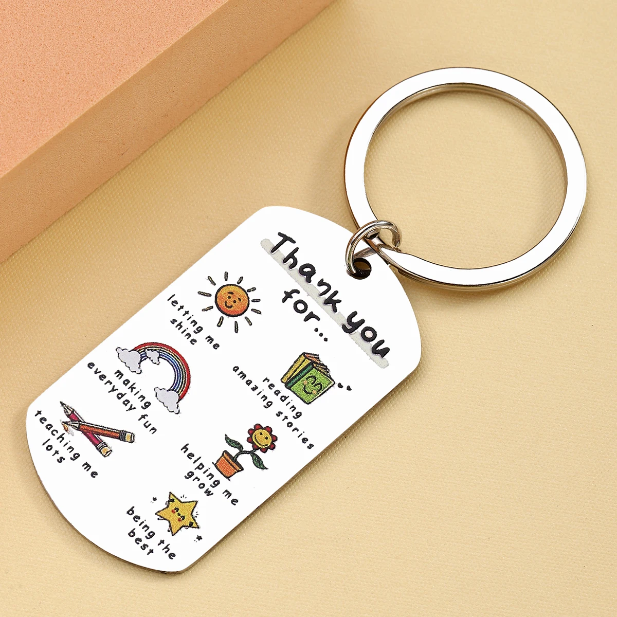 1Pc Teacher Appreciation Gifts Ladies Keychain Cute Thank You Teacher Gift Christmas Thanksgiving Gift Valentine\'s Day Gift