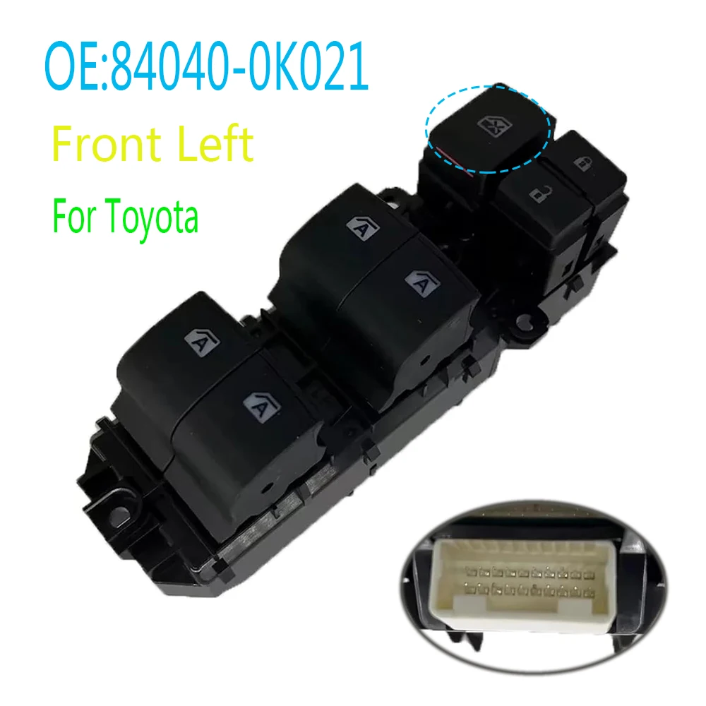 For Toyota Fortuner Hilux 4Runner Truck Innova Kijang ZACE 2015 2016 2017 2018 Front Left Electric Window Switch Car Accessories