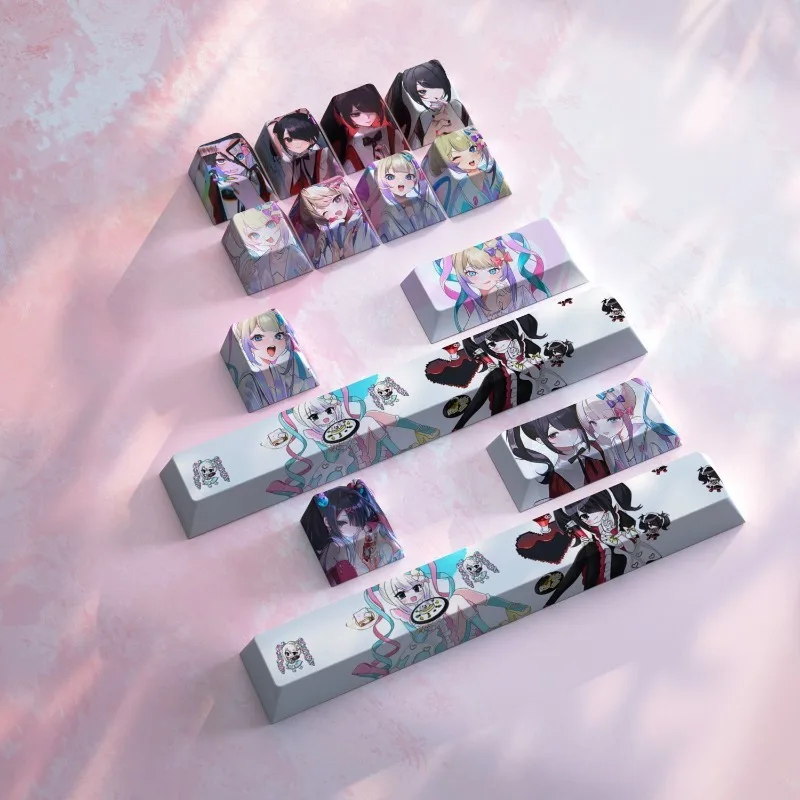 NEW NEEDY GIRL OVERDOSE Theme Anime Keycaps Mechanical Keyboards Cute PBT Custom Keycap PC Gaming Keyboard Accessories Gifts