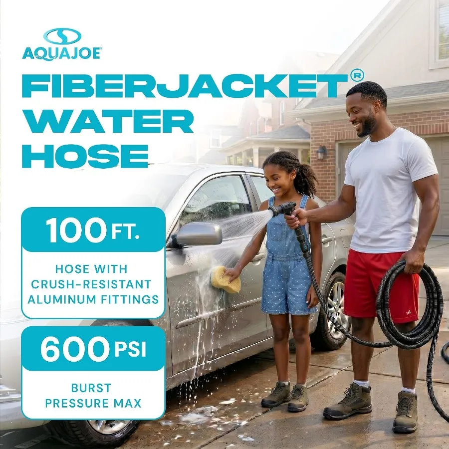 AJFJ100-58-XT1 New and Improved - 100-Ft x 5/8-Inch FiberJacket Garden Hose