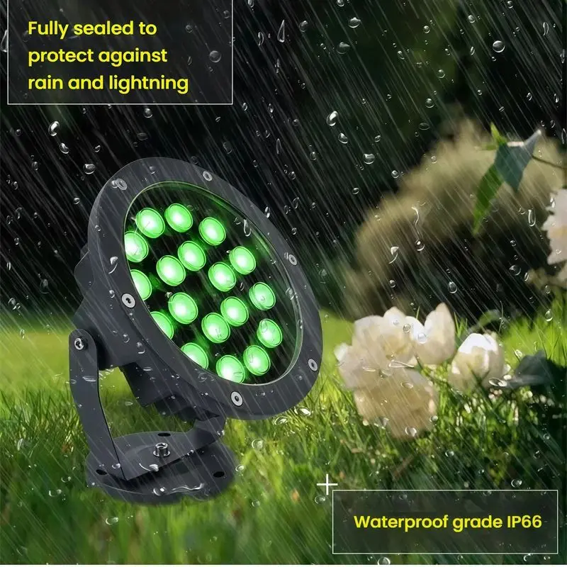 

RGB LED Garden Lights Outdoor 24W 36W 48W Tree Projection Lamp Patio Decorative Night Ambient Lighting for Lawn Park Landscape