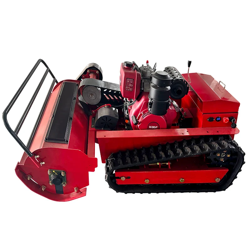 Factory price customized GPS crawler diesel lawn mower diesel RC lawn flail mower grass crusher