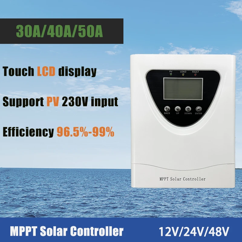 MPPT  Solar Controller 30/40/50/60A LCD Display DC 12/24/48V Auto Identification ully Automatic Identification Of General