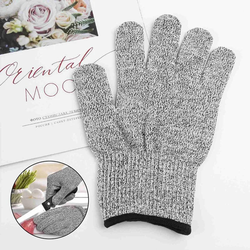 2 Pairs Cut Resistant Gloves Food Grade Level 5 ,Kitchen For Oyster