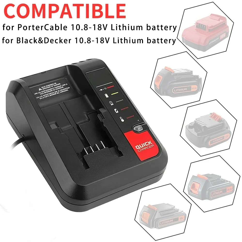 Ładowarka baterii litowej PCC692L do Black Decker do kabla Portera do Stanley 10,8 V-20 V PCC690L FMC692L FMC690L FMC688 FMC686