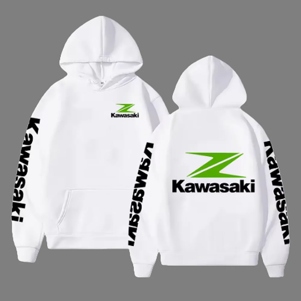 Hoodie Kawasaki Racing Ninja Dewasa Street Wear Hoodie Pria dan Wanita Sweatshirt Motor Pullover Pakaian Olahraga