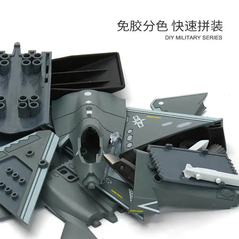 1 PCS DIY F14 Tomcat J-35 Stealth Su35s Multi-Purpose Fighter T90 Main Battle military model toys for gifts Children Plane Model
