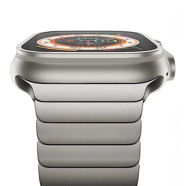 Apple Watch用チタンカラーバンド,ステンレススチールブレスレット,ウルトラ2, 49mm, 10mm,46mm,  9mm,8mm,7mm,5mm, 4mm,se, 6 iwatch用ループ,45mm, 41mm,42mm,44mm - AliExpress