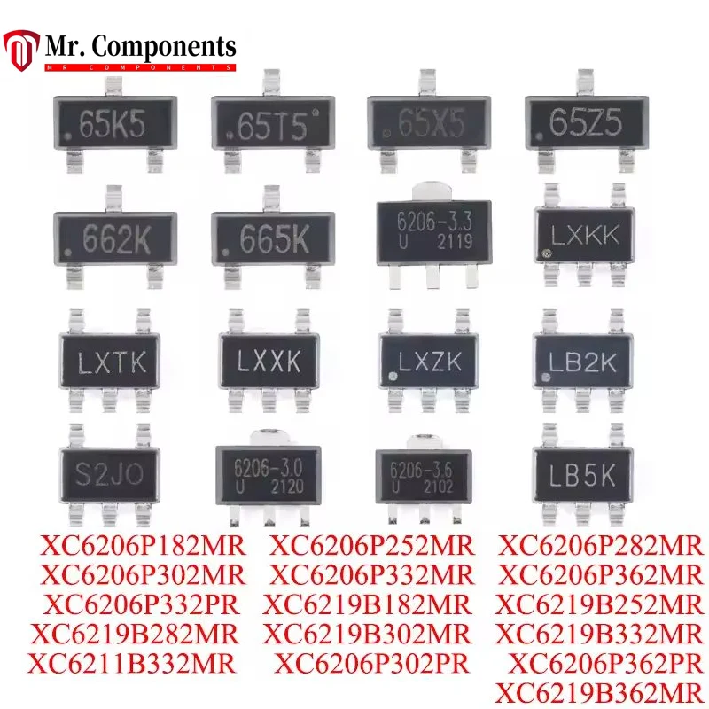 10PCS XC6206 65K5 6…