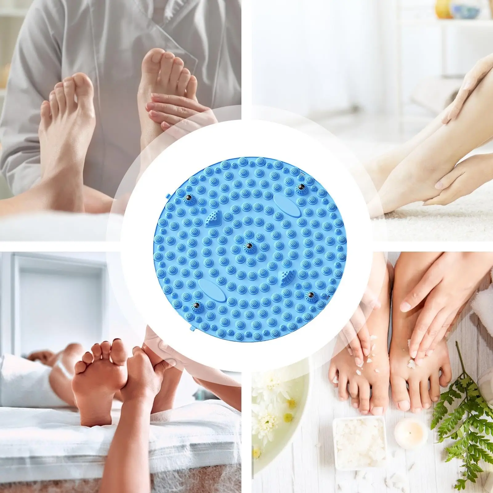 Pressure point Pads Board Foot Massage Acupressure Mat Foot Reflexology Walking Toe Plate Magnetic Therapy Acupressure Disc Care