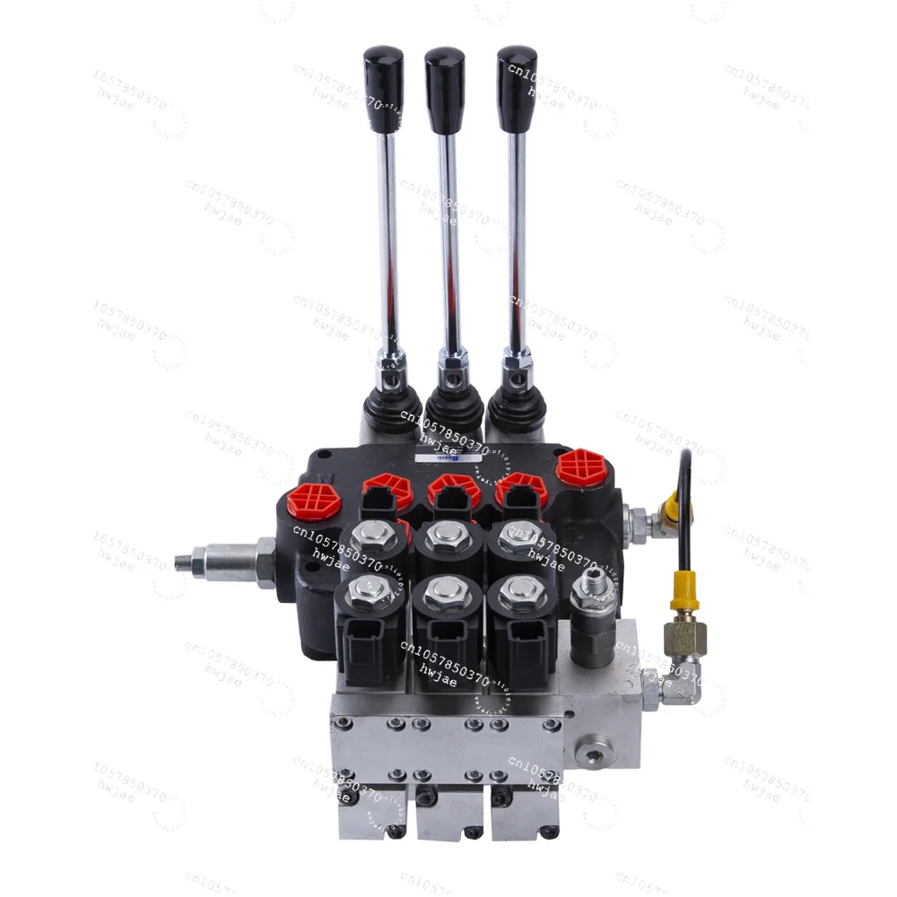 P80-1 Vlvula De Control Hidrulico Crane Monob  Manual Electric Hydraulic Directional Control 4 Spool Valve with 24v Solenoil