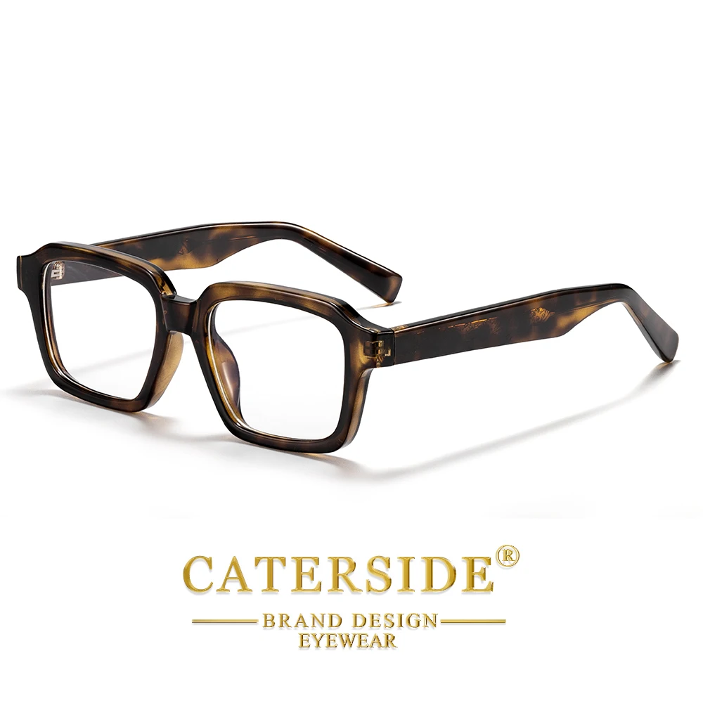 CATERSIDE Modische Herren-Brillengestelle Markendesign Eckige Brillengestelle für Damen Anti-Blaulicht-Lesebrille Partygeschenk Eyewear – Detail 9
