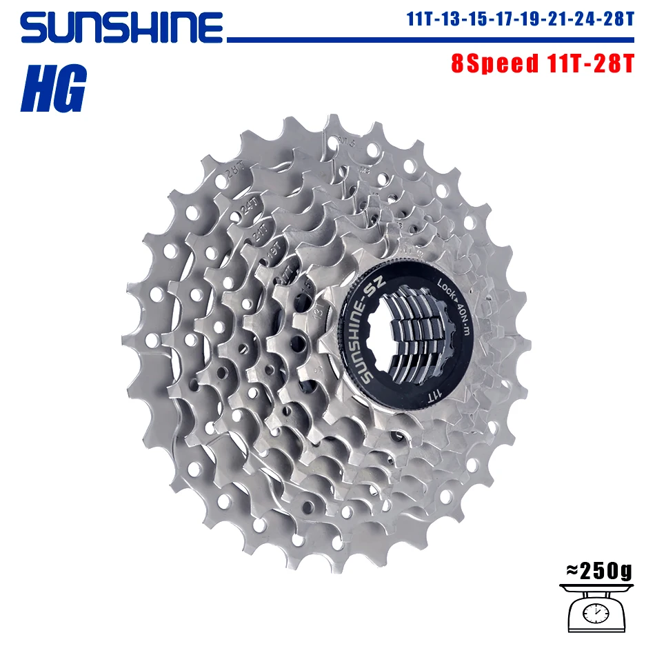 SUNSHINE Racefiets Cassette 8/9/10/11/12 Speed 23/25/28/32/34/36T k7 Cassette 8V 9V 10V 11V 12V voor SHIMANO HG