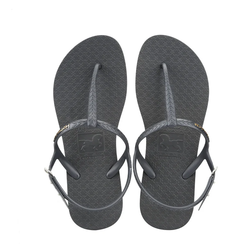 2025 New Starfish Rhinestone Non-slip Sandals Women\'s Fashion Trend Wearing Flip Flops Sandals Beach Shoes Flat Roman Sandals