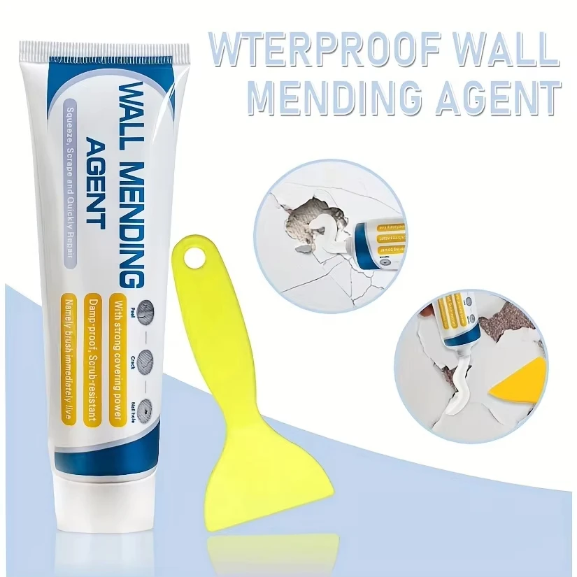 100/150g Wall Mending Agent Caulking Agent Wall Repair Cream With Scraper Waterproof Anti Mold White Wall Patching Cream