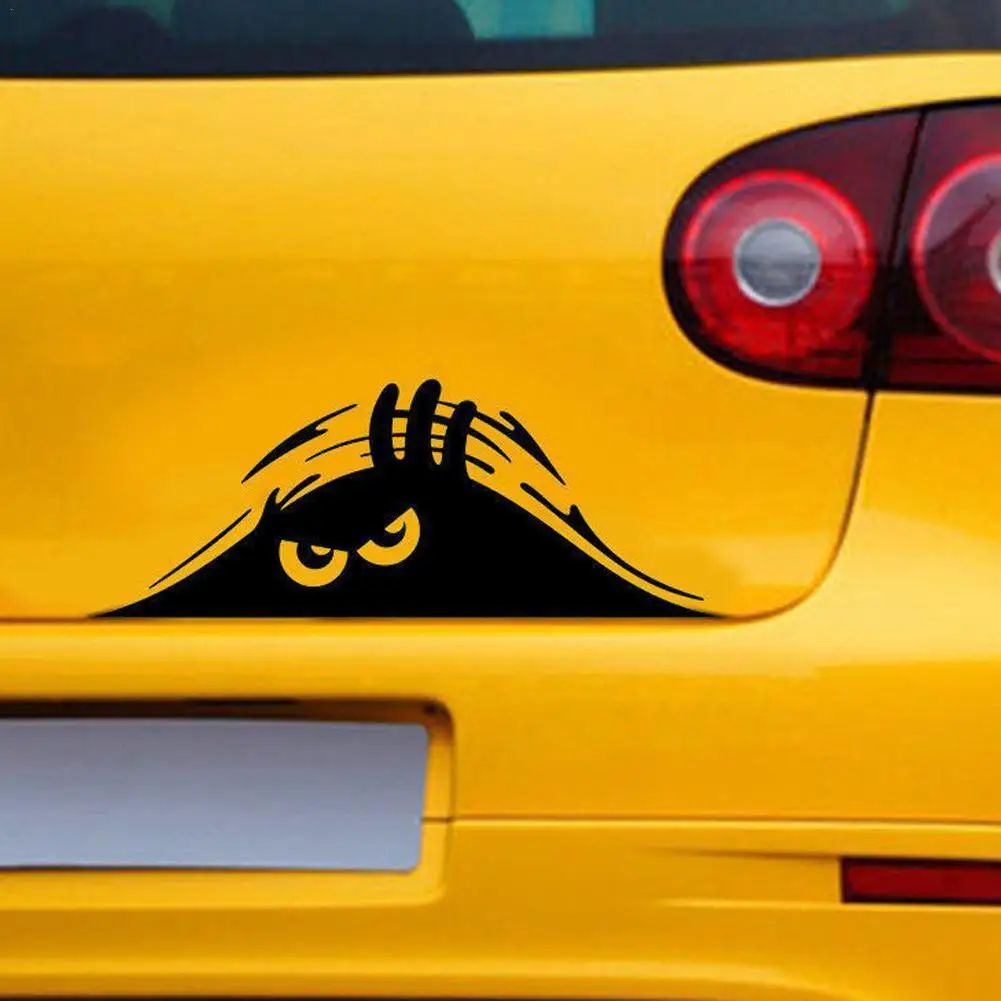 Waterproof Scratch Cover Peeking Auto Self-adhesive Sticker 3D Big Eyes Sticker Car Styling Headlight Decoration