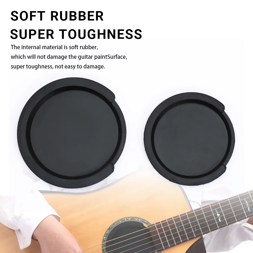 Silikon Akustische Klassische Gitarre Sound Loch Abdeckung Gitarre Noise Reduktion Gitarre Zubehör 2 Größen Puffer Block Stop Stecker Teile