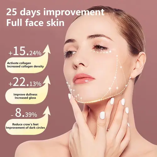 Imagen 2 del producto Dispositivo de elevación Facial, terapia de fotones LED, masajeador de vibración adelgazante Facial, masajeador de vibración Facial calentado con doble mentón en V