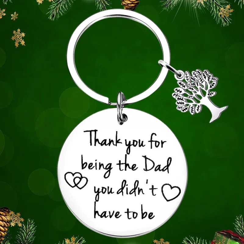 

Step Dad Keychain Pendant Father's Day Birthday Gifts Key Chains Thank You For Being The Dad You Didn't Have To Be