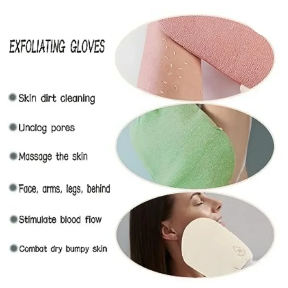 Bath Gloves Body Scrub Glove Shower Exfoliating Mitt Bath Brush Facial Massage Towel Dead Skin Remover Exfoliator Bathing Tools