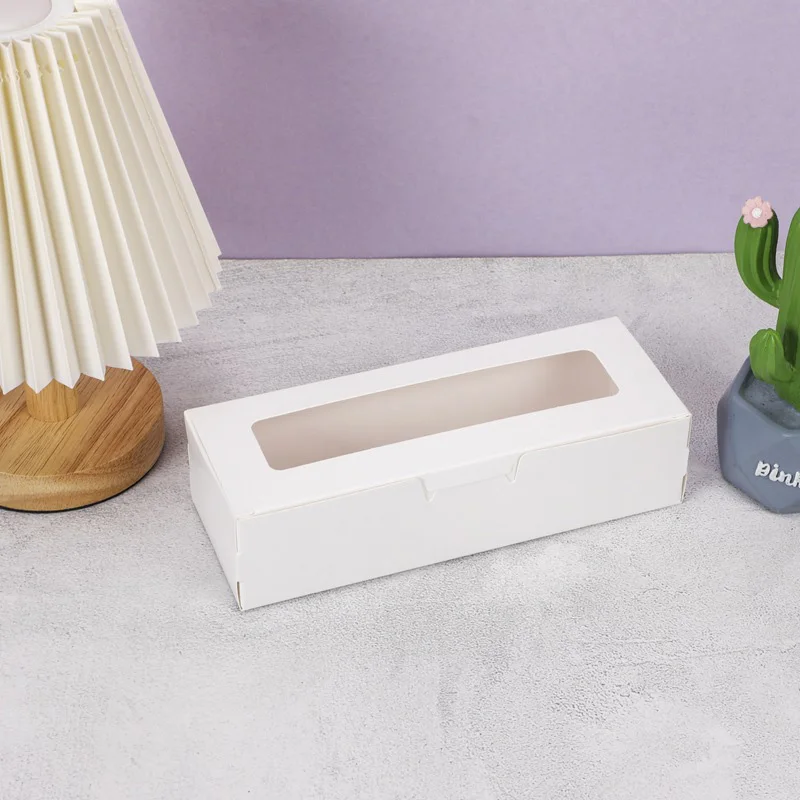 10/30/50 Pcs Kraft Paper Packaging Boxes Transparent Window Candy Baking Cake Box For Wedding Birthday Party Gift Box image 6