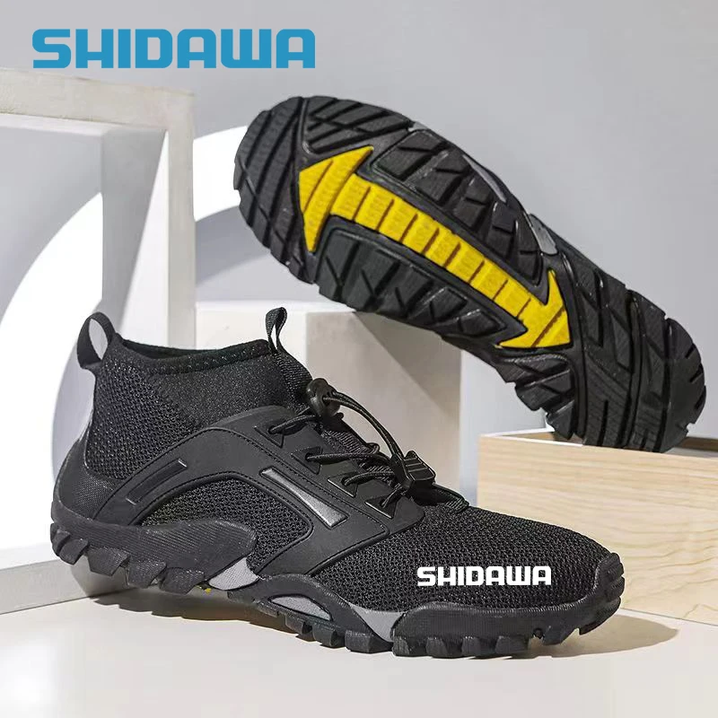 New Breathable Fishing Shoes Outdoor Mountaineering Shoes Men's Plus Size Upstream Shoes Leisure Sports Hiking Boots Wading Shoe