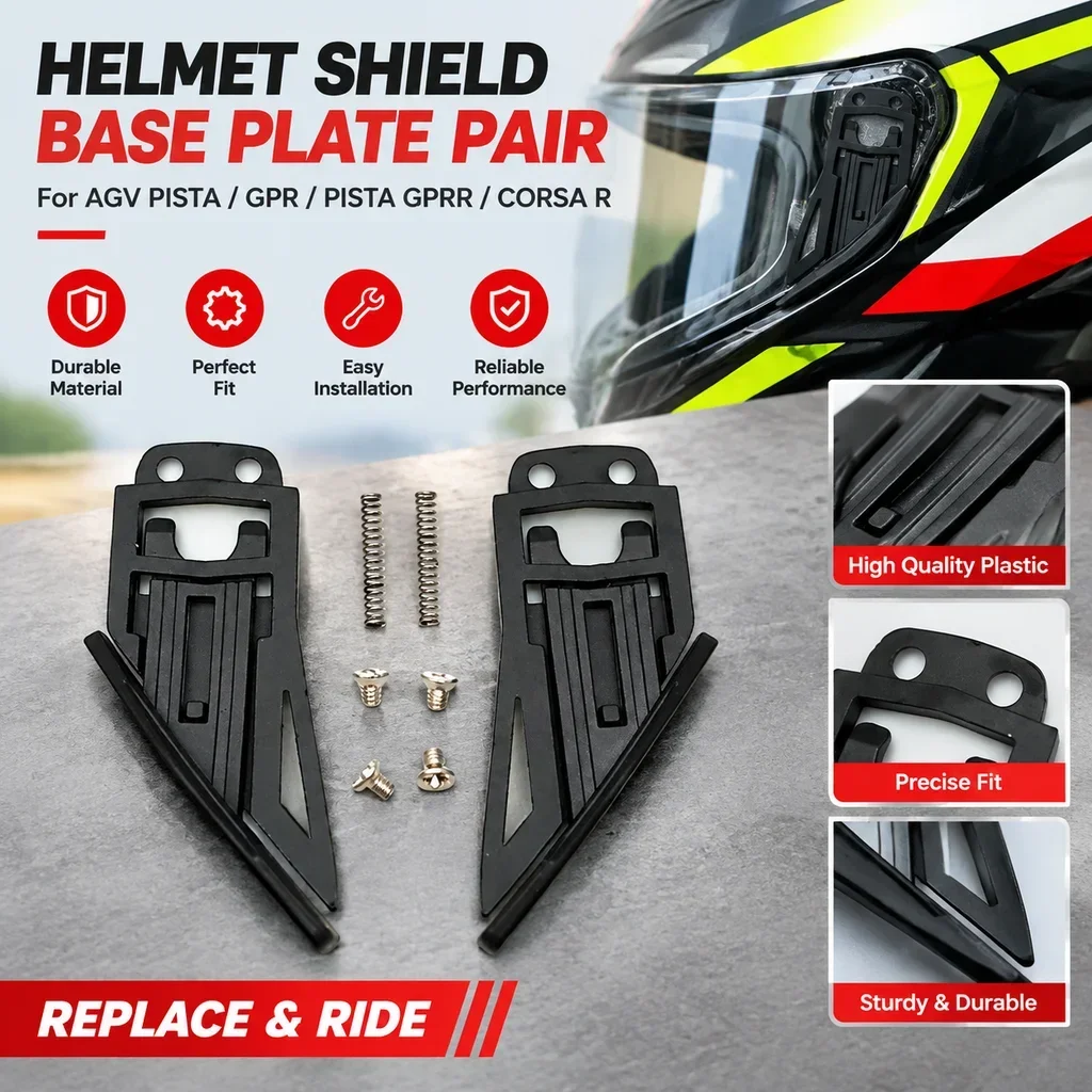 2PCS Helmet Visor Base Mechanism Visera Lock for AGV PISTA GPR PISTA GPRR CORSA R Viseira Capacete De Moto Accessories Parts