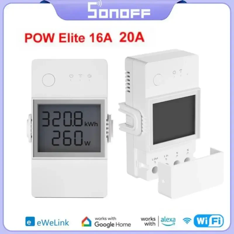

Смарт-выключатель SONOFF POW Elite, 16 А/20 А, 1-5 шт.