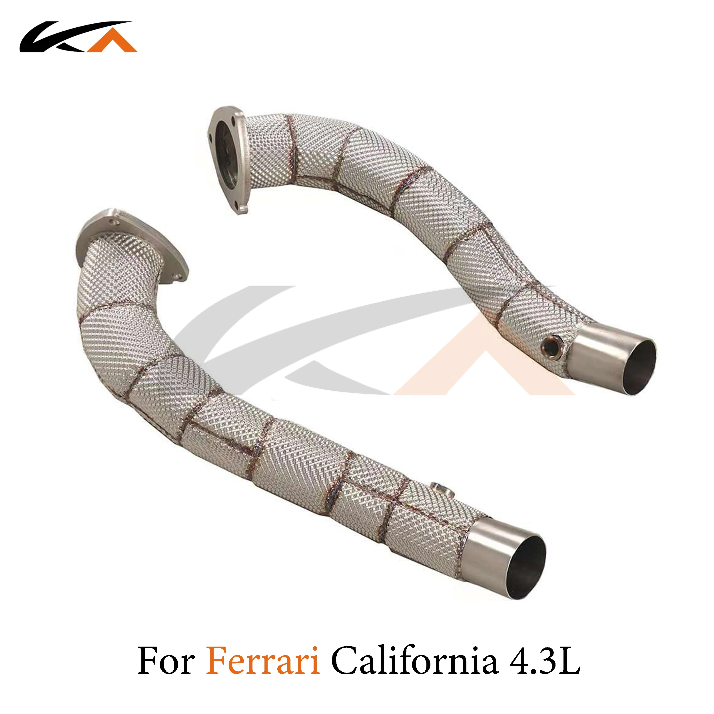 KA Tuning exhaust system header stainless downpipe for Ferrari California 4.3L axle pipe catalysis heat shield