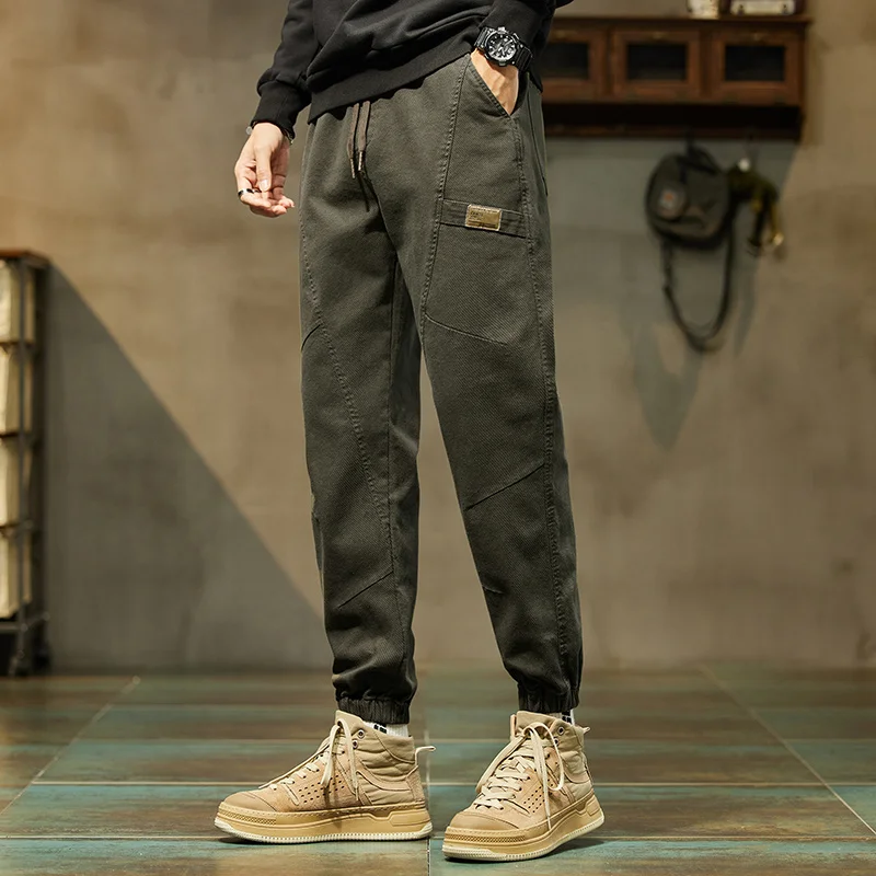 Spring Summer Men's Casual Pants Straight Thin Trousers Male Slim Breathable Stretch Khaki Sports Joggers Plus Size M-6XL