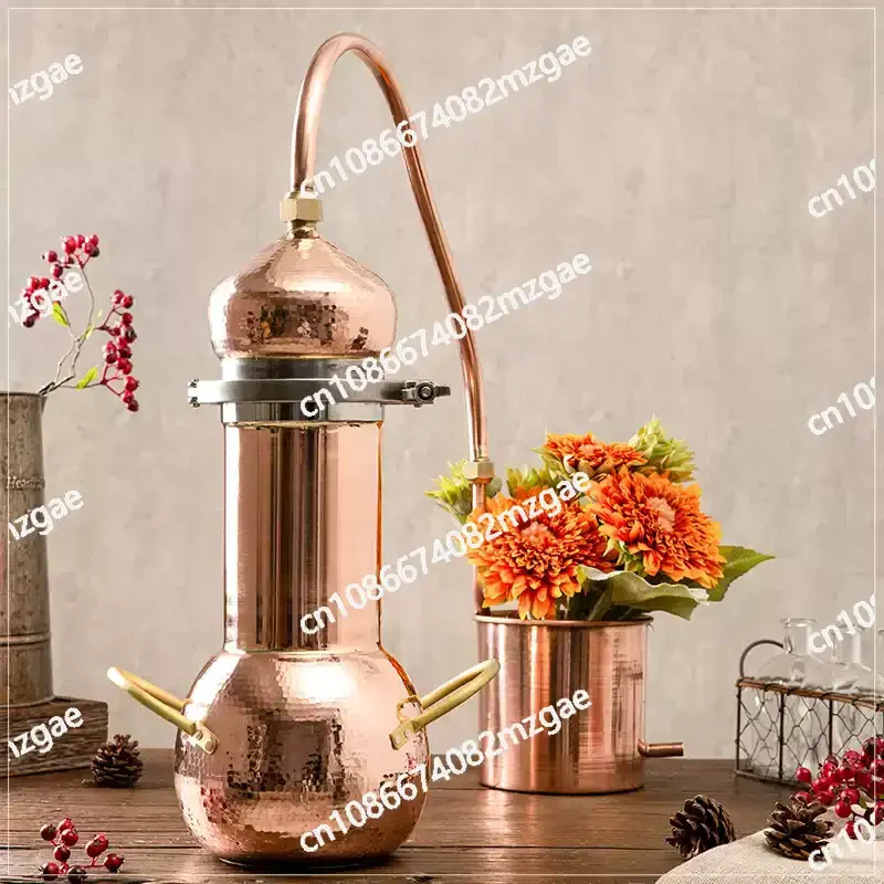 

Small Antique Household 3L Pure Dew Ancient Distillation Machine Distillation Equipment Red Copper Purifier Essential Oil Distil