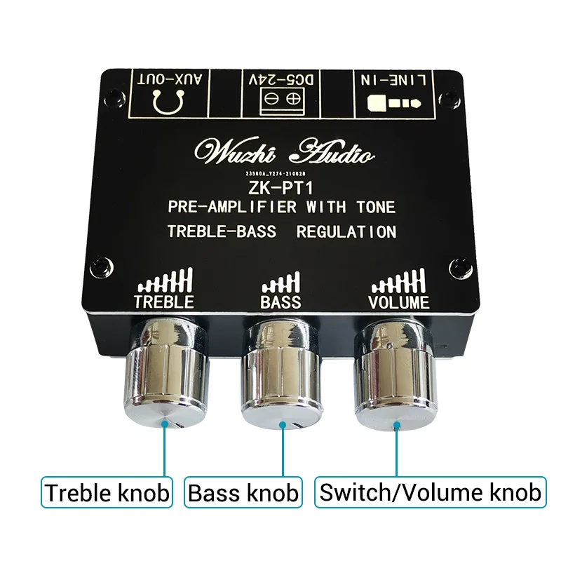 بلوتوث 5.0 الصوت جهاز فك رموز جهاز الاستقبال ستيريو لهجة مجلس حجم تحكم ثلاثة أضعاف باس نغمي preamp مقبض ل مكبر للصوت