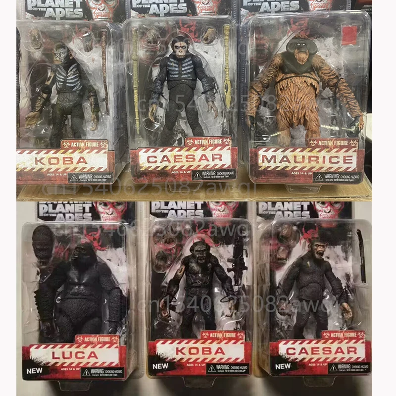 NECA Rise of the Planet of the Scimmes figura de acción César Koba Luca Maurice figura PVC colección Figuras adorno de habitación película juguete
