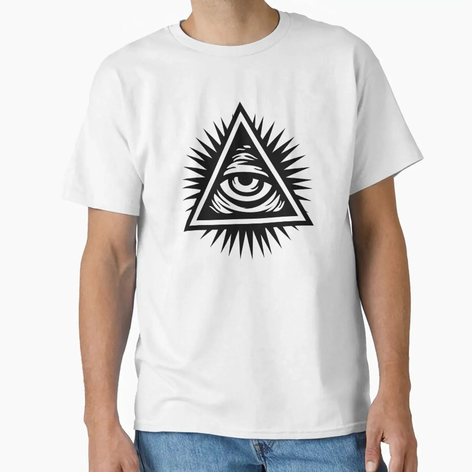 Eye of providence All seeing designed and sold by OniPicturesShop vintage Washed Soft Top For Everyday Wear Slightly streetwear