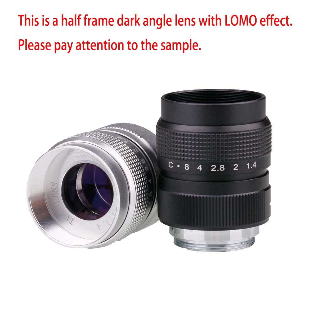 25mm F1.4 CCTV TV Movie lens C Mount+adapter ring set  for Sony NEX Olympus Panasonic M4/3 Canon EOSM/EOSR FUJI FX Nikon Z mount