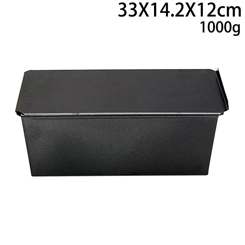 Toast Loaf Pan Mold DIY Mould Kitchen Tool 450g-1000g Iron Black With Lid