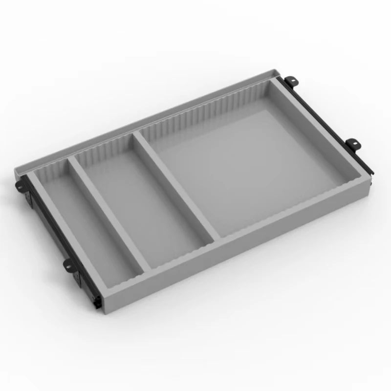 

Adjustable Under-Desk Pull-Out Drawer Storage Box Plastic Concealed Organizer for Office Desk Stationery