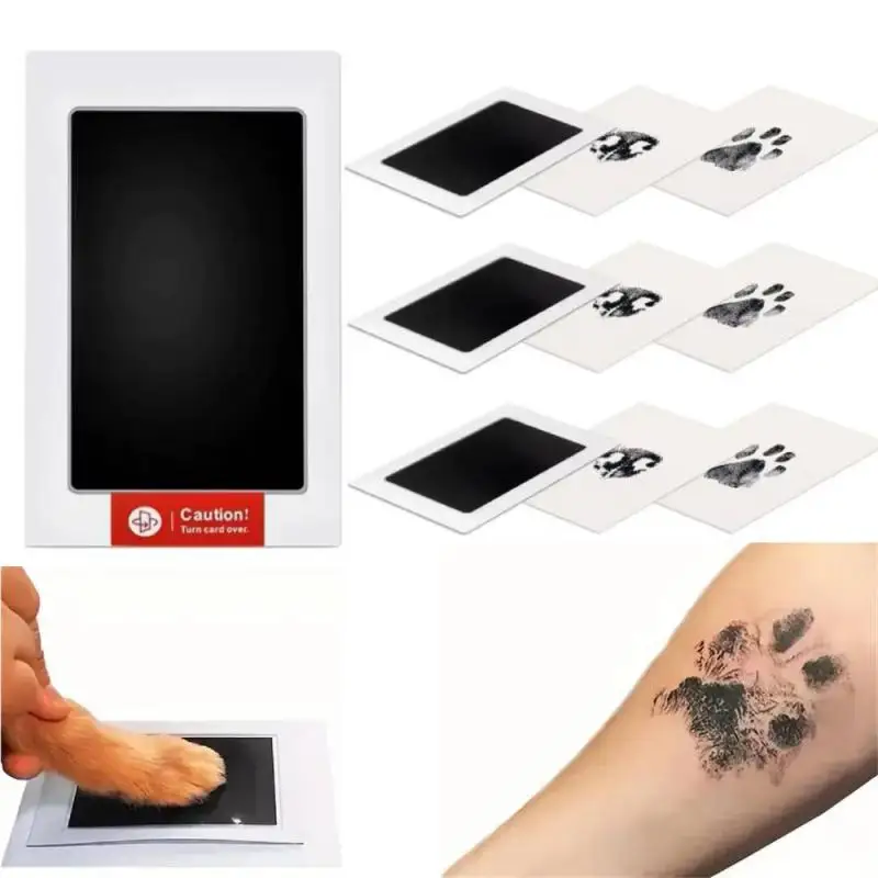 Safe Non-toxic No-Touch Skin Inkless Inkpad Kits Pet Baby Handprint Footprints Ink Pads Pet Cat Dog Paw Prints Souvenirs Gifts