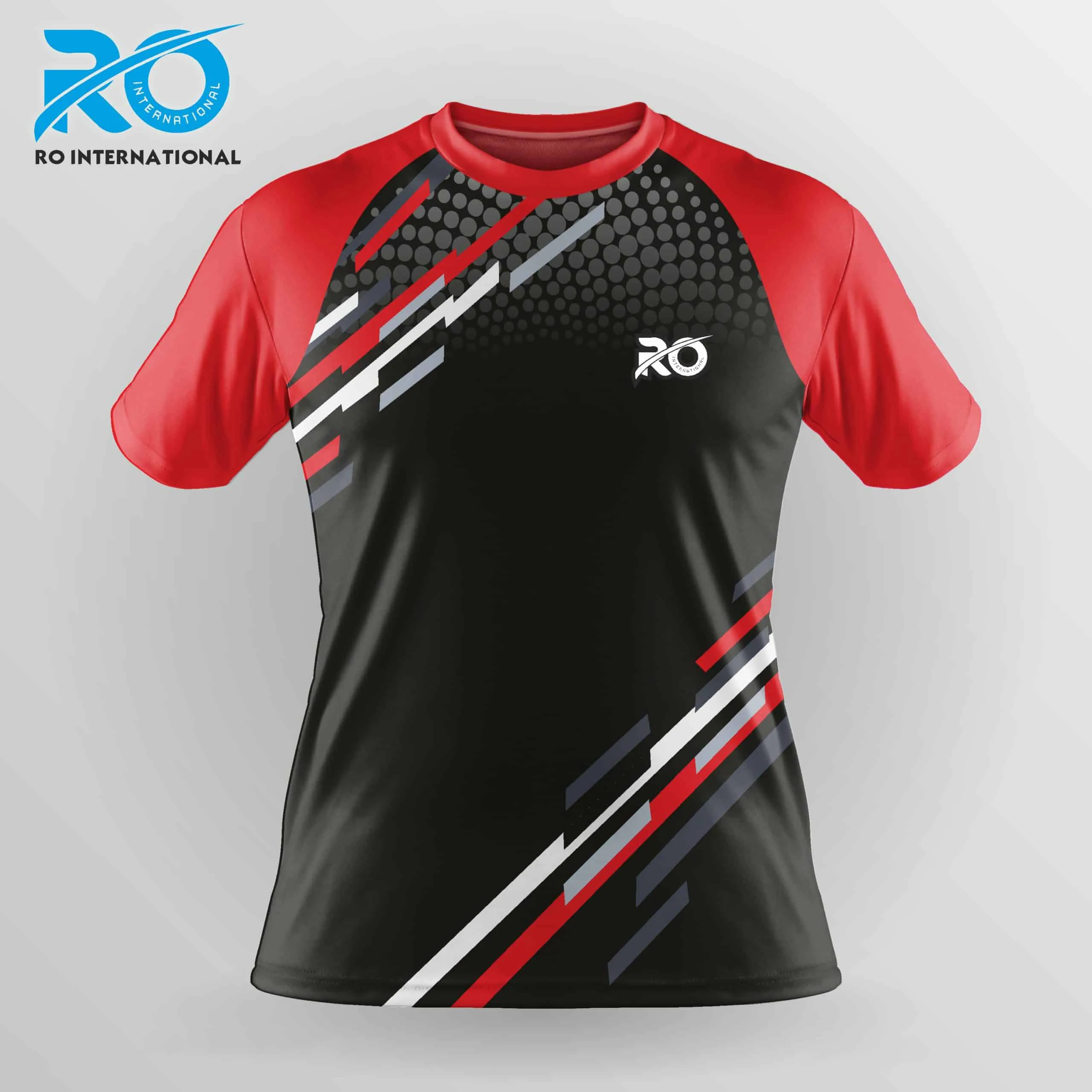 Men's T-shirt RO Brand Quick Drying Men Training Badminton Uniforms Table Tennis Clothes Printing  T-shirt Boys Breathable Sport