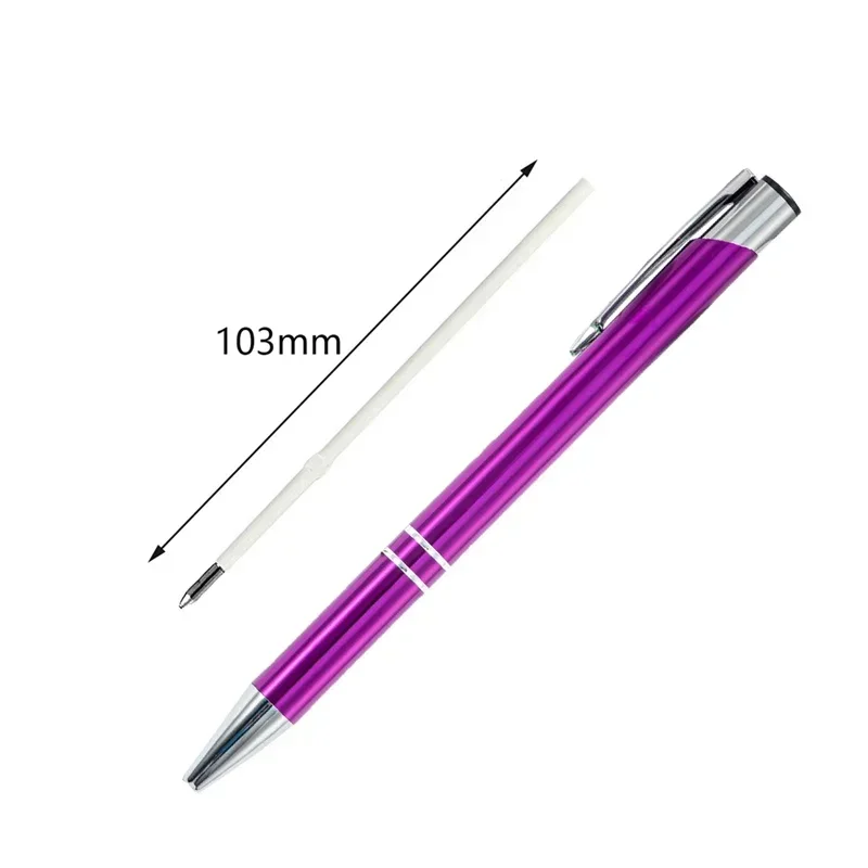 20pcs/lot Hot Sell Custom Ballopint Pen Metal Ball Pen Support Print Logo Advertising Wholesale Personalized Pen Advertising